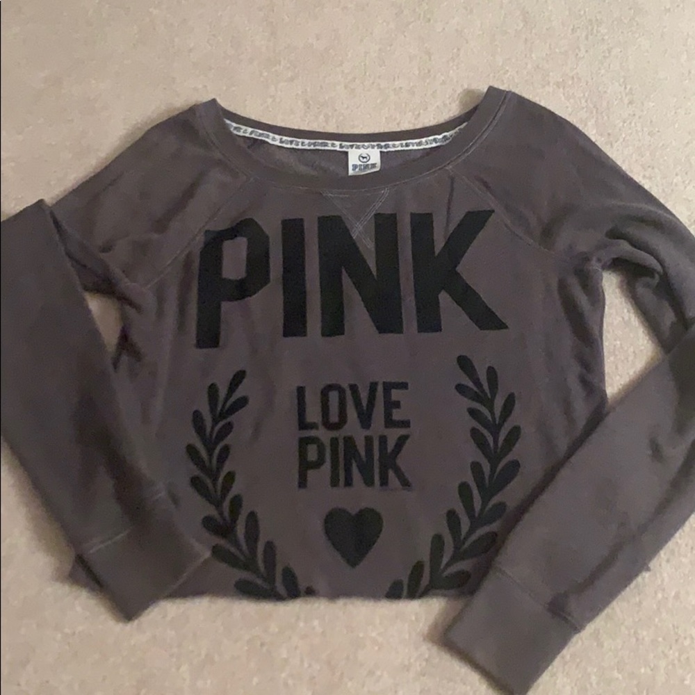 VS pink cropped sweatshirt